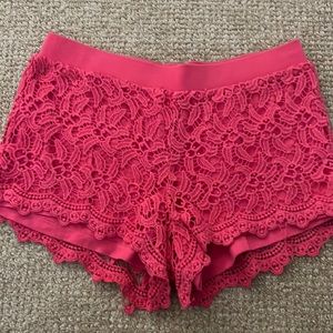 Coral Lilly Pulitzer laced shorts.